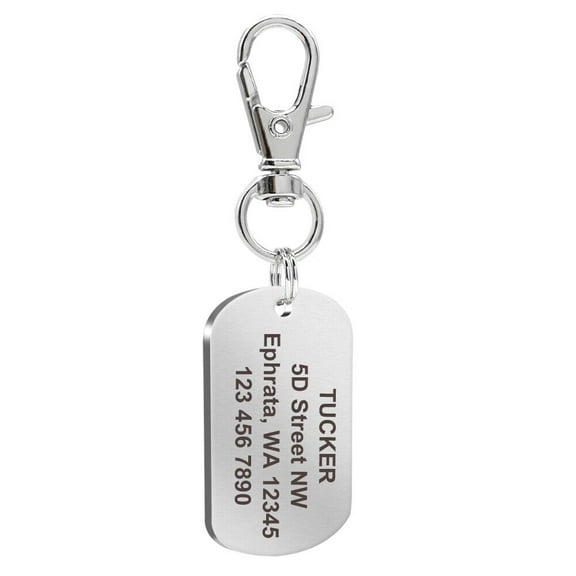 Pet Artist 	Stainless Steel Military Dog Tags Personalized Engraved Name Number ID Tags w/ Free Whistle and Clasp