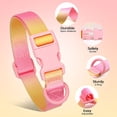 thumbnail image 1 of Pet Artist Strong Nylon Pet Dog Collar Colourful Striped Adjustable for Small Large Dogs, 1 of 12