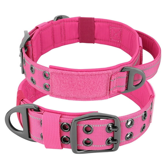 Pet Artist Tactical Dog Collar Military with Handle Heavy Duty Metal Buckle Wide