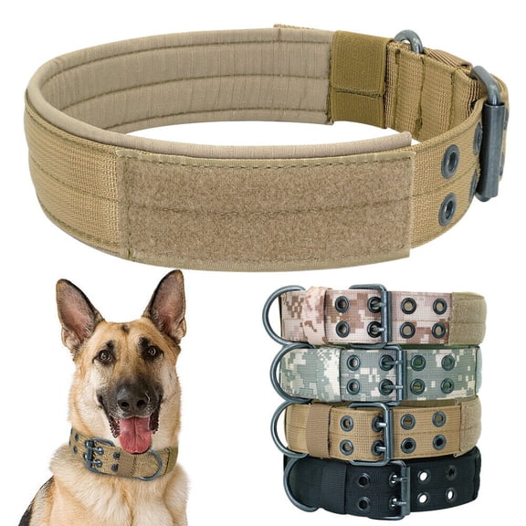 Pet Artist Tactical Dog Collar Nylon Adjustable Heavy Duty Military for Pets Working