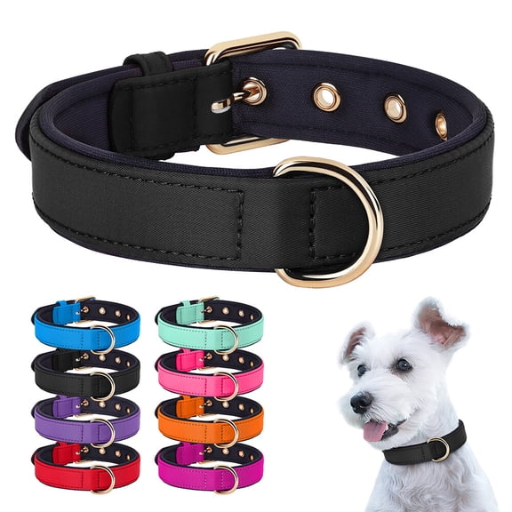Pet Artist Waterproof Dog Collar Soft Neoprene Padded Adjustable Pet Puppy Cat Durable Nylon S-XL