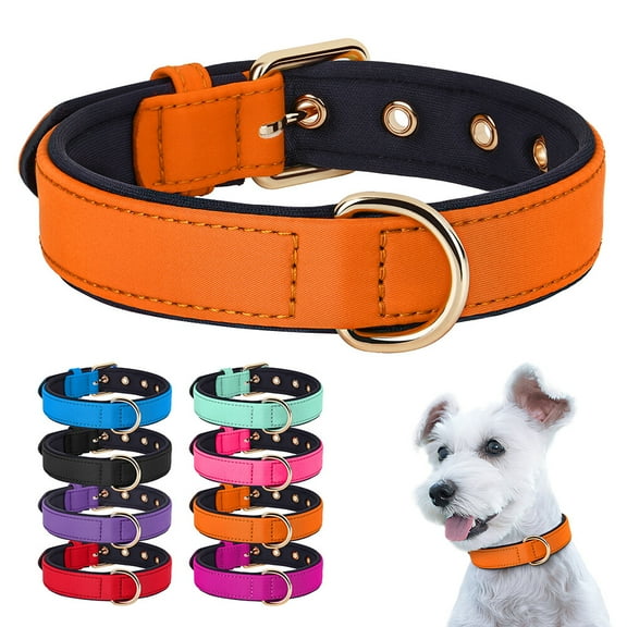 Pet Artist Waterproof Dog Collar Soft Neoprene Padded Adjustable Pet Puppy Cat Durable Nylon S-XL