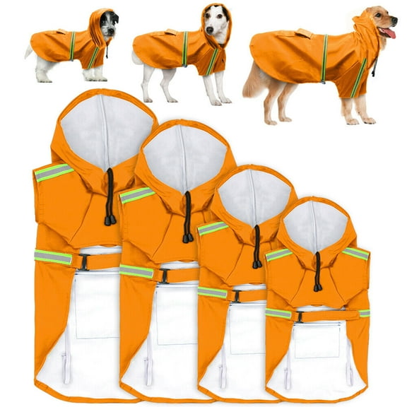 Pet Artist Waterproof Dog Raincoat Rainwear Reflective Rain Coat Rain Jacket with Hood Dog Clothes