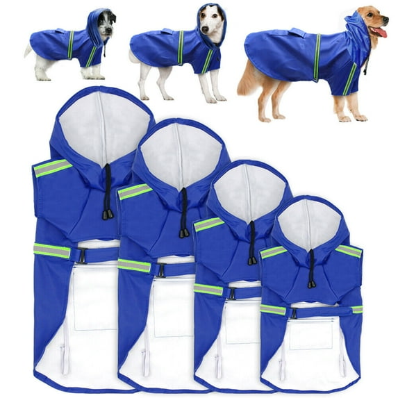 Pet Artist Waterproof Dog Raincoat Rainwear Reflective Rain Coat Rain Jacket with Hood Dog Clothes