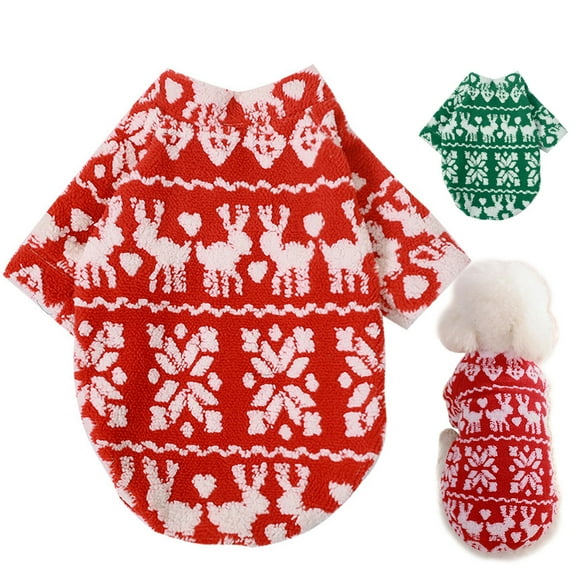 Pet Artist Xmas/Festival Pet Dog Sweater Warm Coat Fleece Jumpers Clothes Puppy Winter Vest