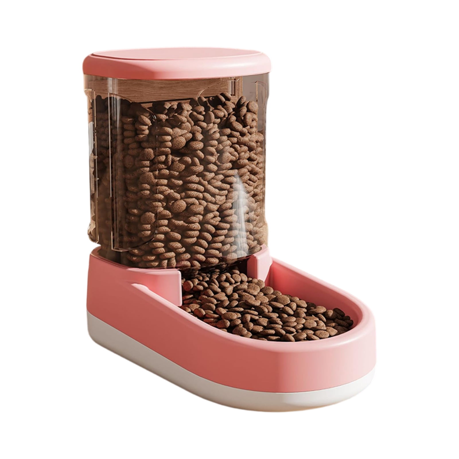 Pet Automatic Feeder - 3.8L Large Capacity, Spring Pink Color, Easy to Clean, for Cats and Dogs, Ideal for Daily Feeding, Travel, Vacation, No Battery Required