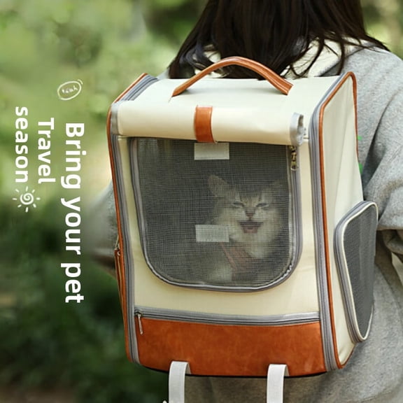 Pet Backpack Going Out Double Shoulder Cat Large Luggage Space Can Be Portable