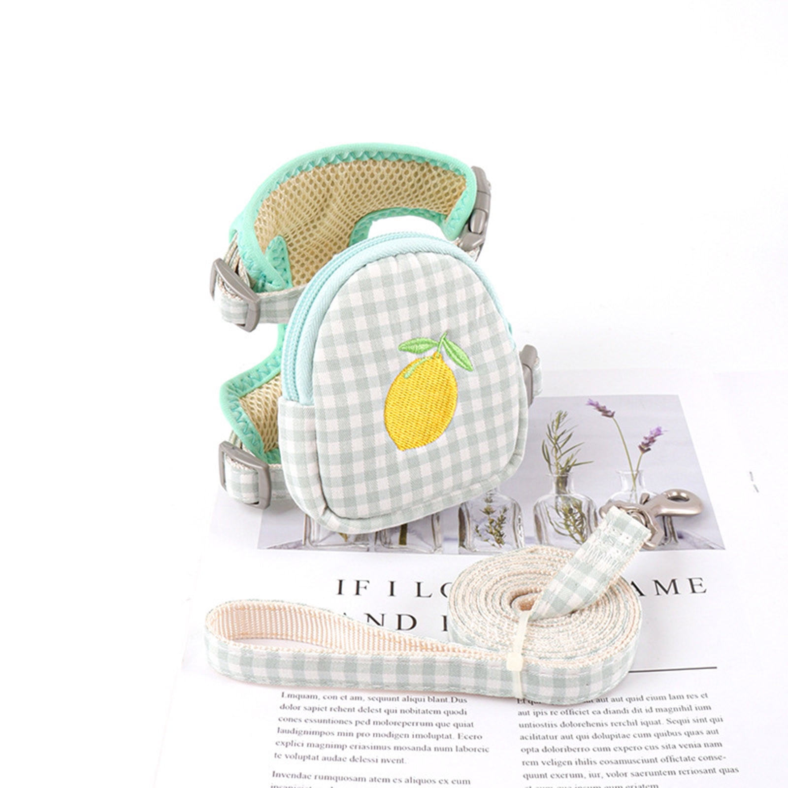 Pet Backpack Harness with Leash Pet Self Mini Backpack Dog Poop Bag