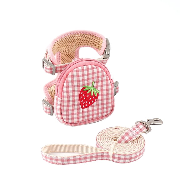 Pet Backpack Harness with Leash for Cat Small Dog Self Mini Carrier Back Pack Pocket Saddle Bags Puppy Bag with Training Lead Leas