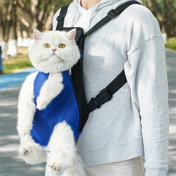 Pet Backpack for Dogs and Cats, Mesh Carrier with Transparent Window, Ergonomic Shoulder Straps, Travel Carrier for Outdoor Adventures