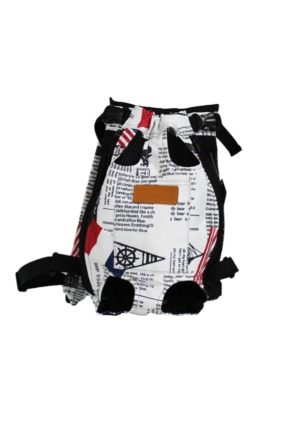 Pet Backpack for Small Medium Dogs Cats - Portable Front Chest Carrier with 4 Legs Out Design, Red S - Travel, Hiking, Outdoor Use