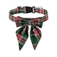 thumbnail image 1 of Pet Ball Collars with Bows Fabric Checkered Snowflake Print Dog Collars Adjustable for Christmas and Winter Holiday Decorations for Small and Medium-sized Dogs, 1 of 6