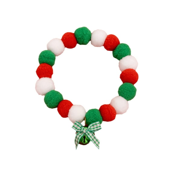 Pet Ball Collars with Bows Are Suitable for Christmas and Winter Holiday Decorations for Small and Medium-sized Dogs