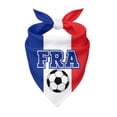 thumbnail image 1 of Pet Bandana, France Soccer Flag Pattern Small Size, 1 Packangular Dog Cat Bib with 20.9 Inch x 15.0 Inch Adjustable Tied Design, For Sports Event Party Puppy Kitten Daily Drool Cleaning Cos, 1 of 4