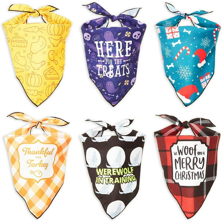 Holiday dog top bandana set