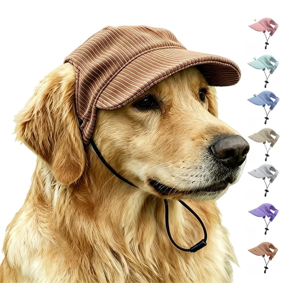 Pet Baseball Cap with Ear Holes, Dog Baseball Hat,Cat Baseball Hats-Multi-Color Sun Visor Hat for Dogs & Cats, Spring Summer Fall Beach Headwear, Adjustable Breathable Dog Cap for Pets