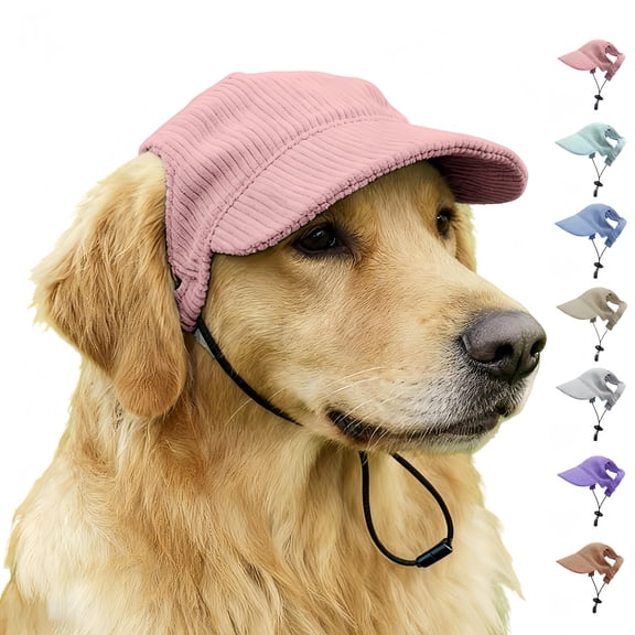 Pet Baseball Cap with Ear Holes, Dog Baseball Hat,Cat Baseball Hats-Multi-Color Sun Visor Hat for Dogs & Cats, Spring Summer Fall Beach Headwear, Adjustable Breathable Dog Cap for Pets