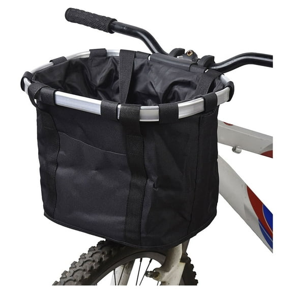 Pet Basket For Bike Cycling Front Bag Bike Detachable Basket Front Pet Carrier Canvas Front Bag Aluminum Alloy Frame Pet Basket