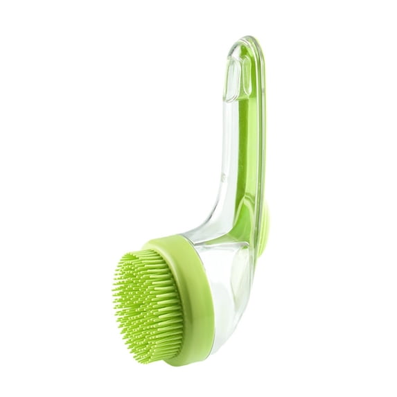 Pet Bath Brush,Shampoo Dispenser for Dogs Cats with Soft Bristles,Scalp Cleansing Tool for Pet Grooming,Bathing,Green