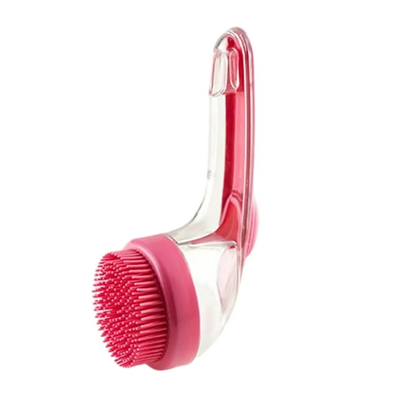 Pet Bath Brush with Built-In Shampoo Dispenser - Soft Silicone Scrubber for Dogs & Cats - Gentle Massage Brush for Bath Time Grooming