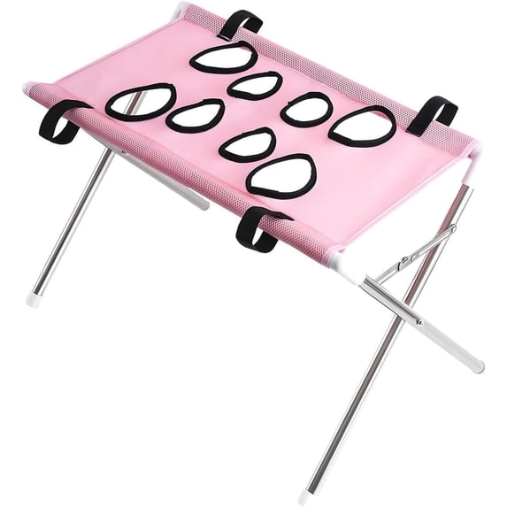 Pet Bath & Grooming Stand Hammock, Shower Helper, Stainless Steel Detachable Foldable Pet Grooming Sling Table, Multi‑Color Rest Holder for Small Medium Dog Cat Nail Trimming Bathing Care