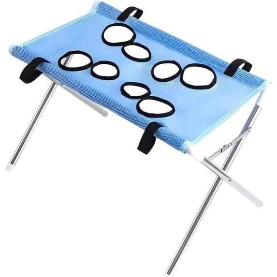 Pet Bath & Grooming Stand Hammock, Shower Helper, Stainless Steel Detachable Foldable Pet Grooming Sling Table, Multi‑Color Rest Holder for Small Medium Dog Cat Nail Trimming Bathing Care
