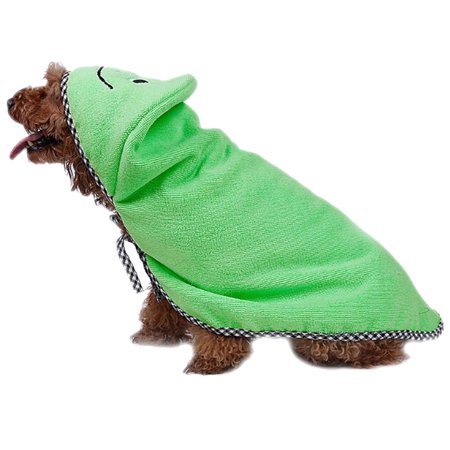 Pet Bath Towel,Legendog Dog Robe Quick Drying Microfiber Pet Bath Towel Dog Hoodie Costumes for Dogs Puppy