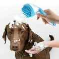 thumbnail image 1 of Pet Bathing Brush, Press-to-dispense Shampoo, Gentle Cleaning Tool for Cats and Dogs, Ergonomic Grip Handle, Deep Cleaning Bristles, Topliu, 1 of 8