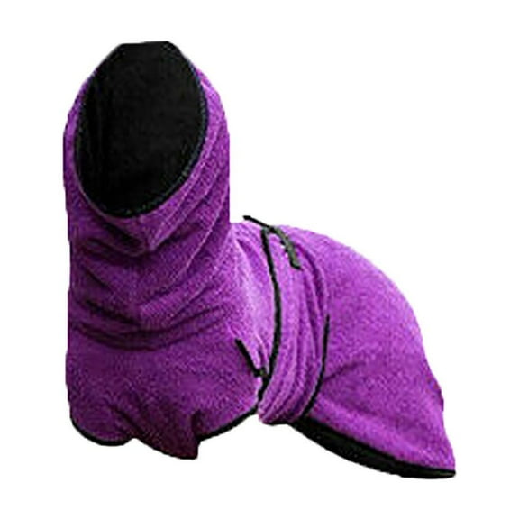 Pet Bathrobe Towel Dog Cat Drying Coat Super Absorbent Cute Dogs Bath Towel Hooded Robe Adjustable Collar & Belly Strap Purple,S