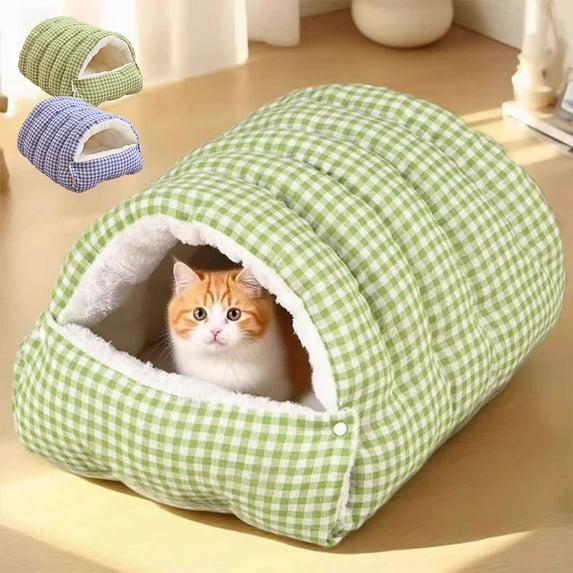 Pet Bed under $5! Bzdzmqm Removable Washable Pet Bed for Cats, Winter Warm Soft Plush Dog Bed with Lid, Orthopedic Comfort Pet Crate Mat, Indoor Outdoor Puppy Sleeping House