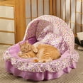 thumbnail image 1 of Pet Bed - All-Season Princess Style Cat & Dog Bed, Comfortable Pet House & Cushion for Cats & Dogs, Ideal for Year-Round Use, Perfect Home Pet Furniture, 14.96*13.39*15.74in, Purple, 1 of 6