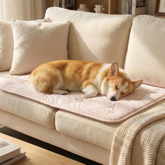 Pet Bed Mat Blush Pink 31" x 28.5" for Dogs and Cats