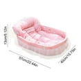 thumbnail image 1 of Pet Bed Pet Bed Soft Cloth Cushion 22x16x5 Inch Cats & Dogs Bedding Washable Pet Mat Anti-Collapse Support with Lace Trim Dog Cushion, 1 of 5
