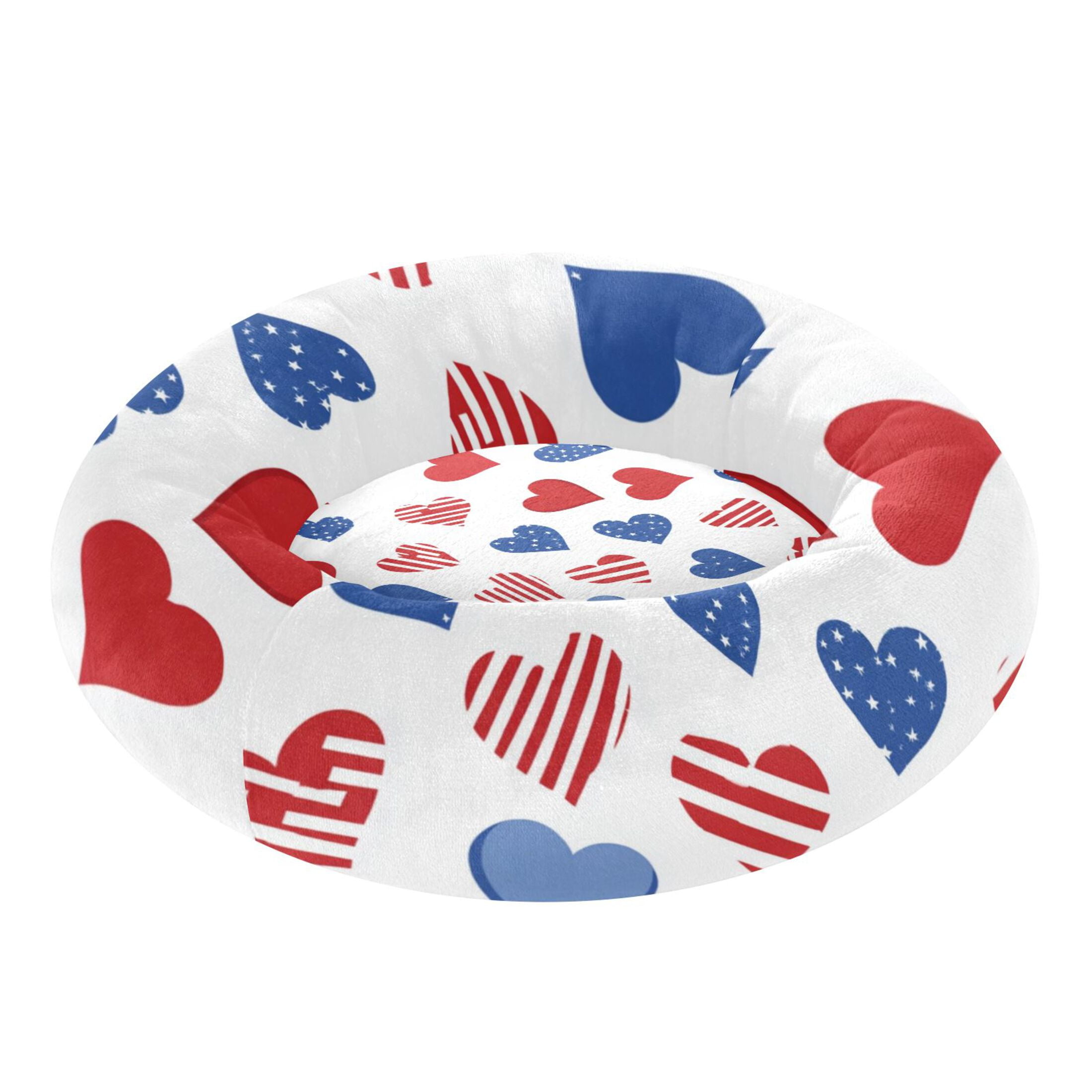 Pet Bed Pet Mat Cozy Removable & Washable Comfort For Cats And Dogs 2d Pattern Of Hearts