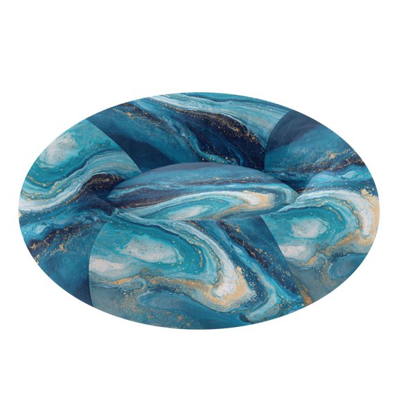 Pet Bed Pet Mat Cozy Removable & Washable Comfort For Cats And Dogs Aqua Gilded Waves