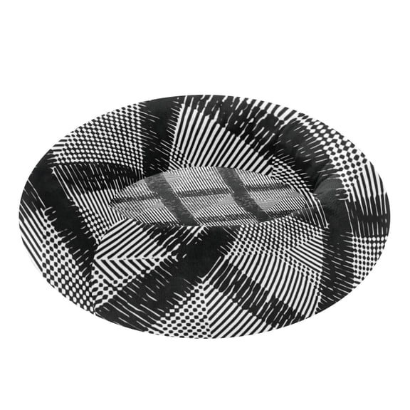 Pet Bed Pet Mat Cozy Removable & Washable Comfort For Cats And Dogs Black White Plaid