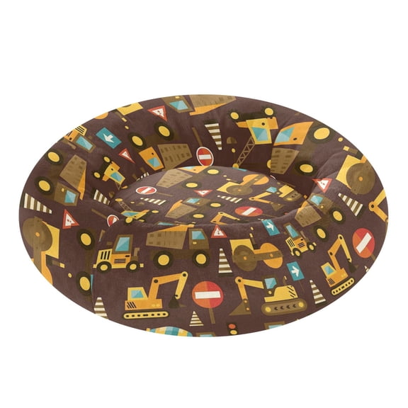 Pet Bed Pet Mat Cozy Removable & Washable Comfort For Cats And Dogs Brown Excavator