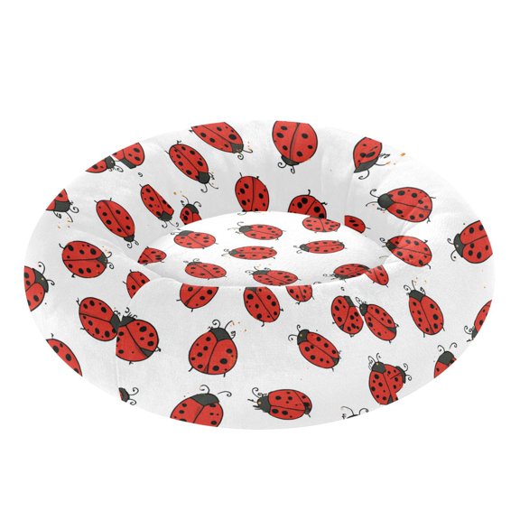 Pet Bed Pet Mat Cozy Removable & Washable Comfort For Cats And Dogs Cartoon Style Ladybugs