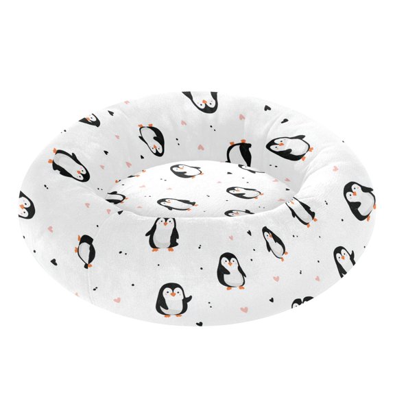 Pet Bed Pet Mat Cozy Removable & Washable Comfort For Cats And Dogs Charming Penguin Doodle Pattern