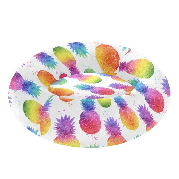 Pet Bed Pet Mat Cozy Removable & Washable Comfort For Cats And Dogs Colorful Pineapple Pattern