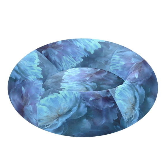 Pet Bed Pet Mat Cozy Removable & Washable Comfort For Cats And Dogs Cool-toned Lotus Flowers Pattern