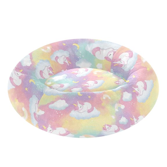 Pet Bed Pet Mat Cozy Removable & Washable Comfort For Cats And Dogs Cute Cloud Unicorn Print