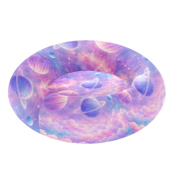 Pet Bed Pet Mat Cozy Removable & Washable Comfort For Cats And Dogs Cute Cosmic Planets Clouds