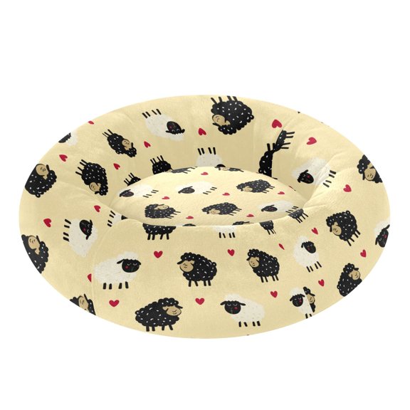 Pet Bed Pet Mat Cozy Removable & Washable Comfort For Cats And Dogs Cute Sheep Heart Pattern