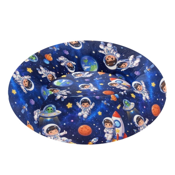 Pet Bed Pet Mat Cozy Removable & Washable Comfort For Cats And Dogs Cute Space Astronauts Pattern