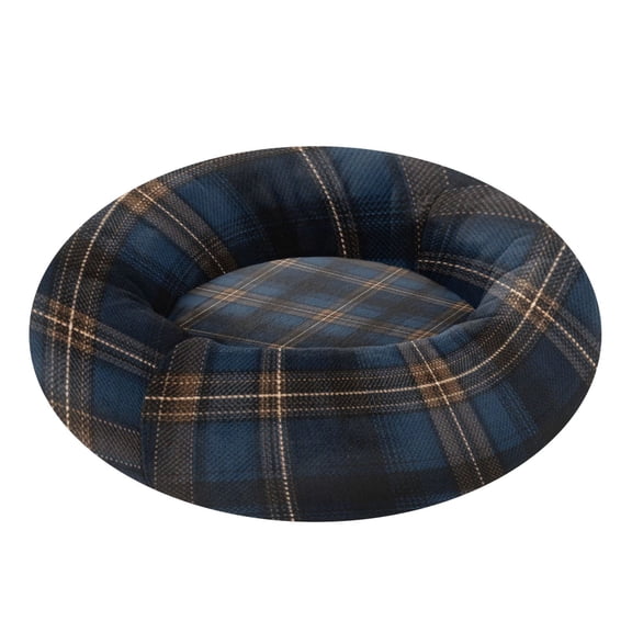 Pet Bed Pet Mat Cozy Removable & Washable Comfort For Cats And Dogs Dark Blue Tartan