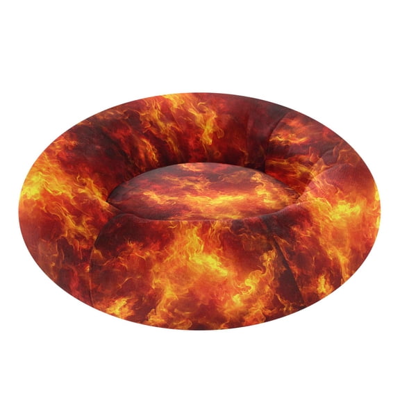 Pet Bed Pet Mat Cozy Removable & Washable Comfort For Cats And Dogs Dynamic Fire Flame Pattern