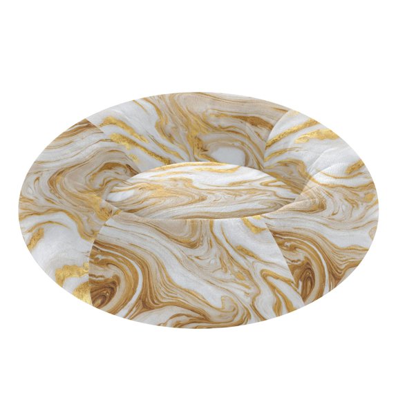 Pet Bed Pet Mat Cozy Removable & Washable Comfort For Cats And Dogs Golden Curved Marble