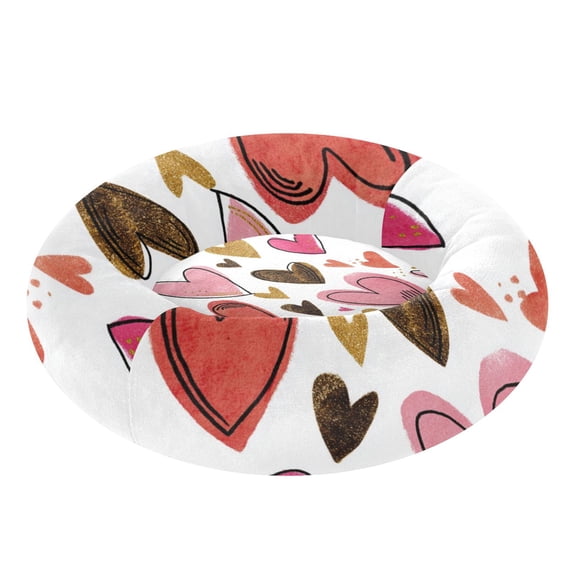 Pet Bed Pet Mat Cozy Removable & Washable Comfort For Cats And Dogs Hearts with Gold Glitter Accents