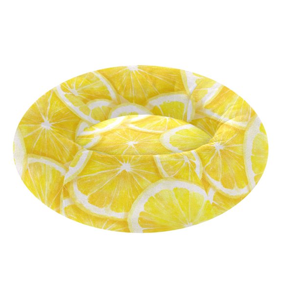 Pet Bed Pet Mat Cozy Removable & Washable Comfort For Cats And Dogs Lemon Slice Pattern